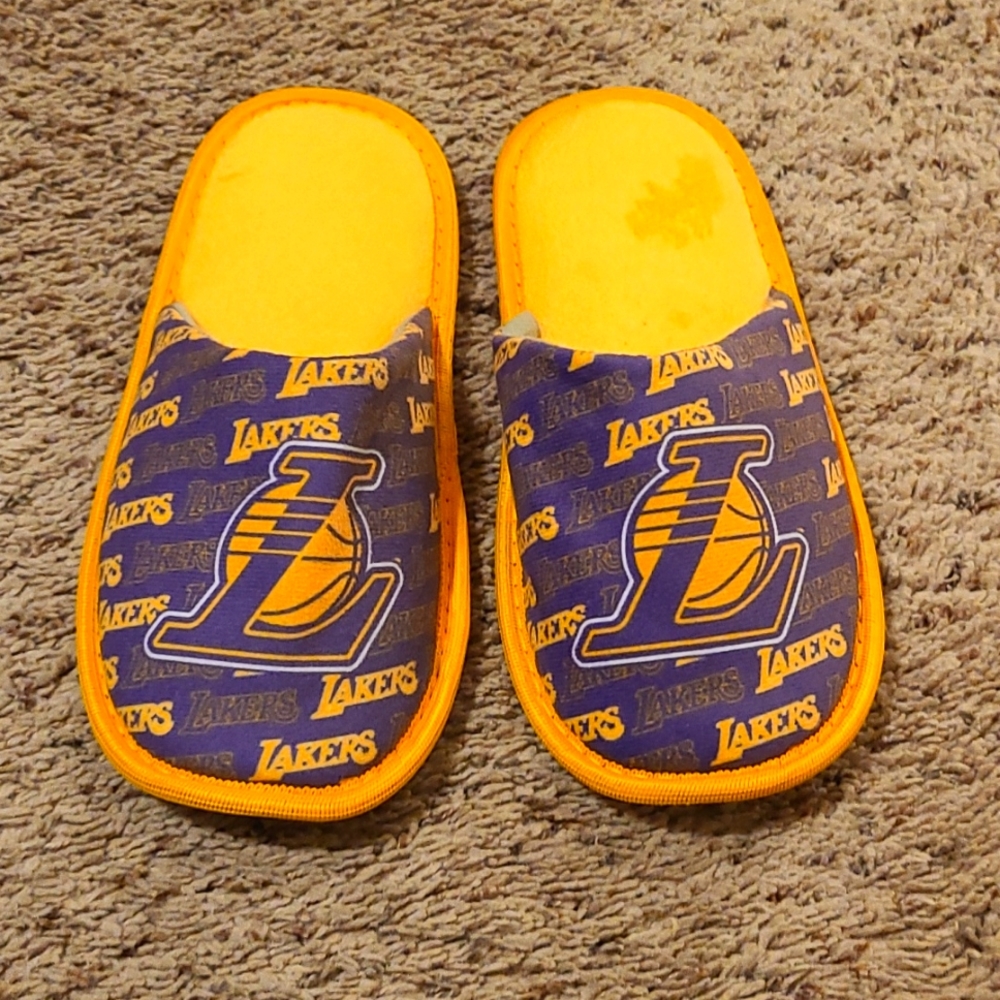 Brand new without tags Lakers slippers